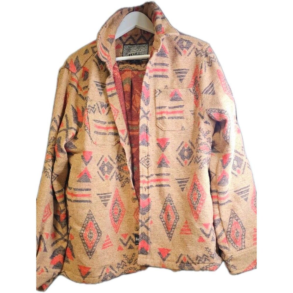 Men’s Medium Southwest Aztec Fleece Jacket Brooklyn Cloth
